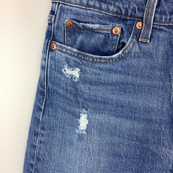 LEVI’S WEDGIE RAW HEM DISTRESSED JEANS 27 - Picture 5 of 11